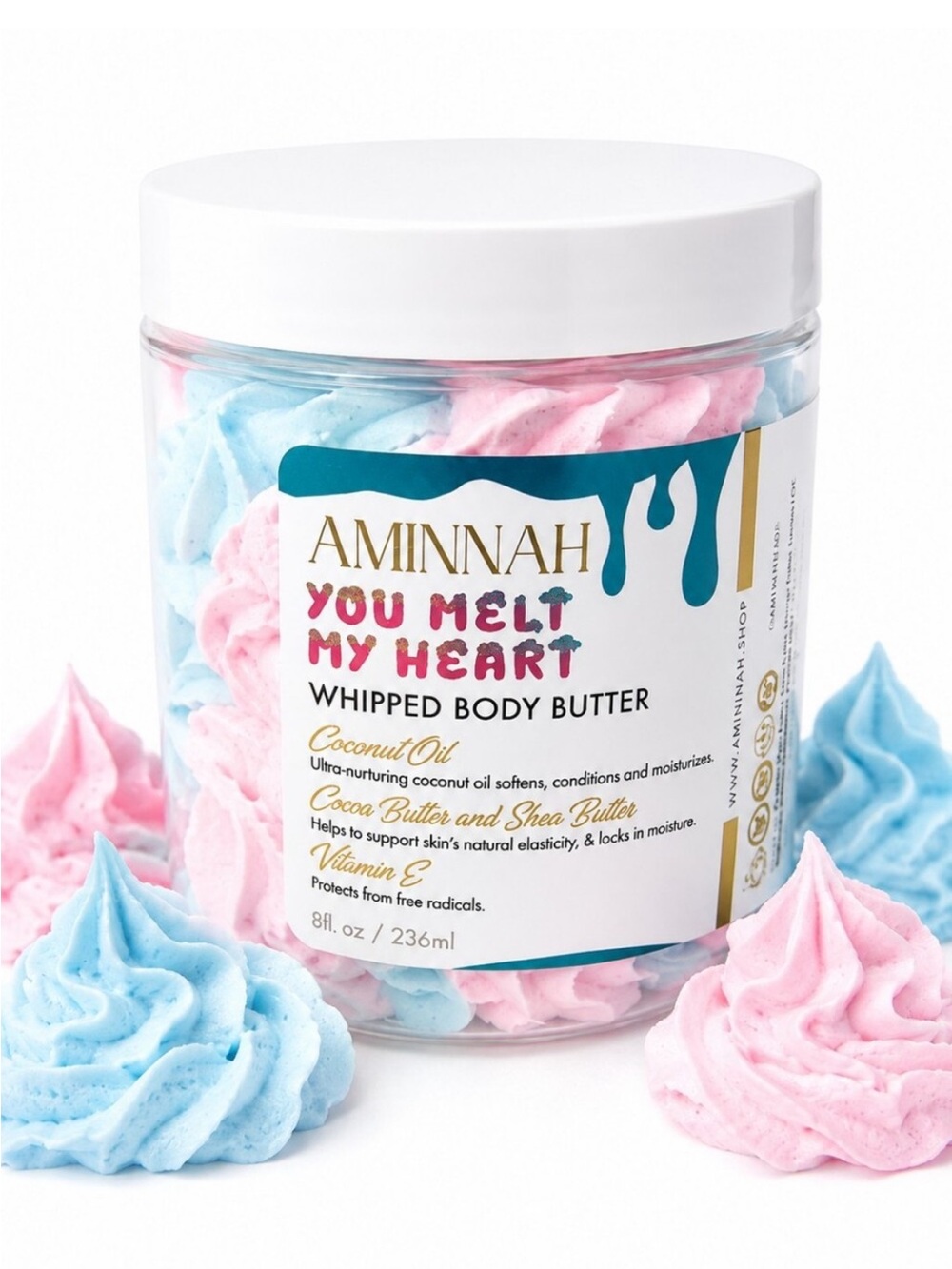 NWT AMINNAH "You Melt My Heart" Whipped Body Butter